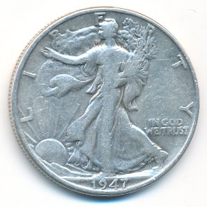 USA, 1/2 dollar, 1947
