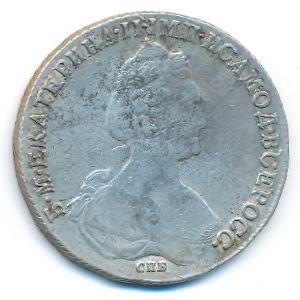 Екатерина II (1762—1796), 1 рубль (1782 г.)
