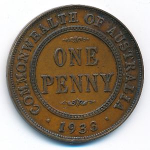 Australia, 1 penny, 1933