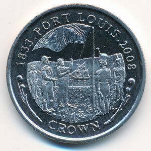 Falkland Islands, 1 crown, 2008