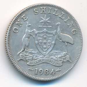 Australia, 1 shilling, 1934