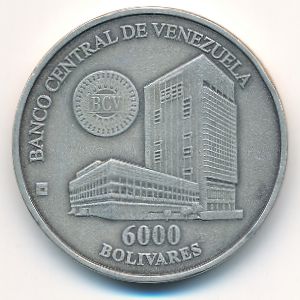 Venezuela, 6000 bolivares, 1999