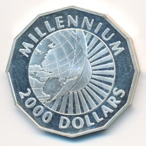 Guyana, 2000 долларов, 2000