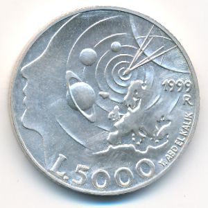San Marino, 5000 lire, 1999