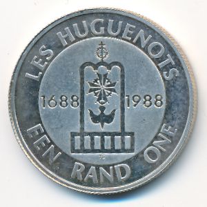 South Africa, 1 rand, 1988