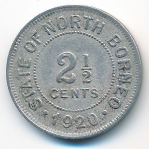 North Borneo, 2 1/2 cents, 1920
