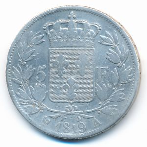 Франция, 5 франков (1819 г.)