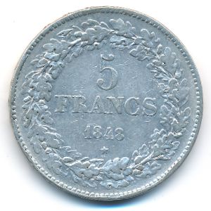 Бельгия, 5 франков (1848 г.)