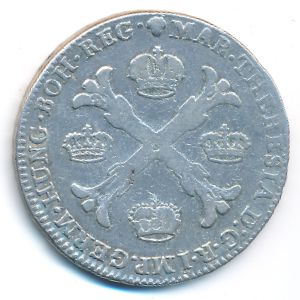 Austrian Netherlands, 1 kronenthaler, 1764