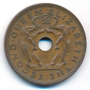 Rhodesia and Nyasaland, 1 penny