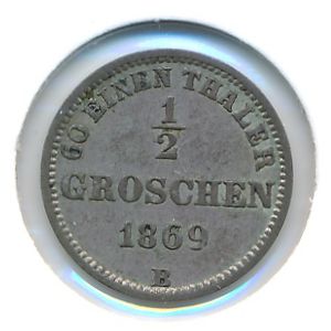 Ольденбург, 1/2 гроша (1869 г.)