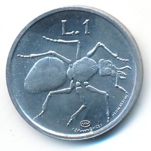 San Marino, 1 lira, 1974