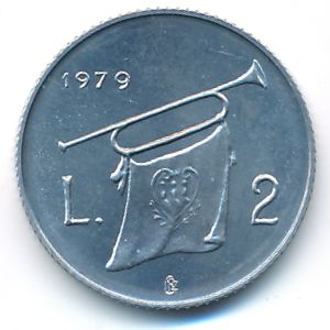 Сан-Марино, 2 лиры (1979 г.)