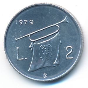 San Marino, 2 lire, 1979