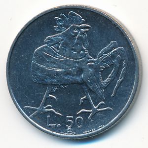 San Marino, 50 lire, 1974