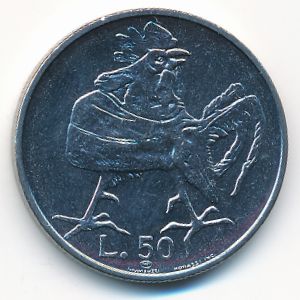 San Marino, 50 lire, 1974
