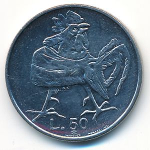 San Marino, 50 lire, 1974