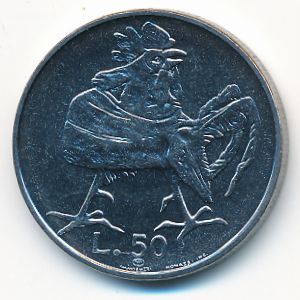 San Marino, 50 lire, 1974