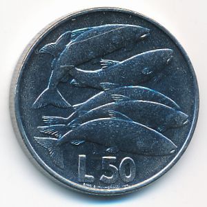 San Marino, 50 lire, 1975