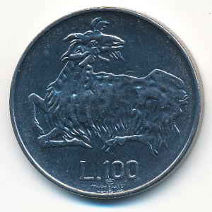 San Marino, 100 lire, 1974