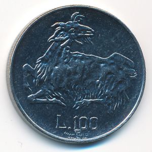 San Marino, 100 lire, 1974