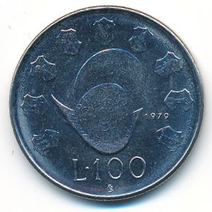 San Marino, 100 lire, 1979