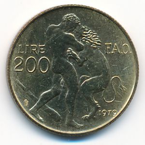 San Marino, 200 lire, 1979