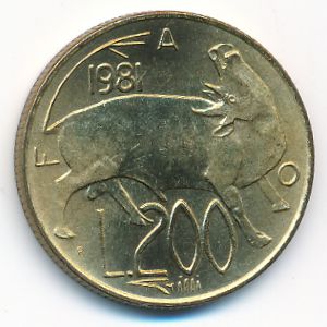 Сан-Марино, 200 лир (1981 г.)