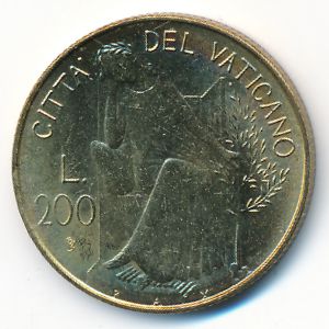 Vatican City, 200 lire, 1980