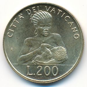 Ватикан, 200 лир (1992 г.)