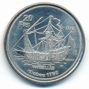 Bassas da india., 20 francs, 2012