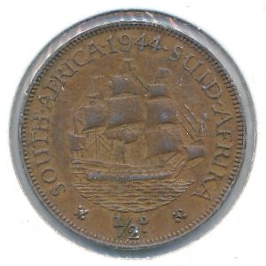 South Africa, 1/2 penny, 1944