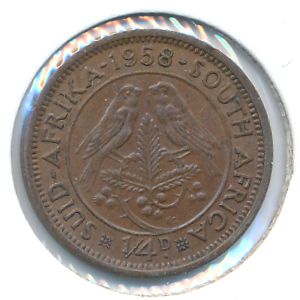 ЮАР, 1/4 пенни (1958 г.)