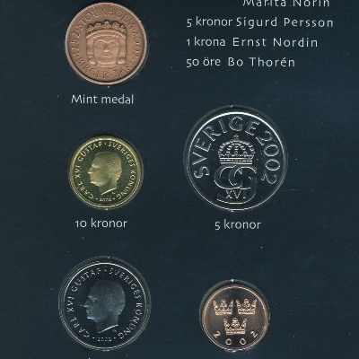 Швеция, Набор монет (2002 г.)