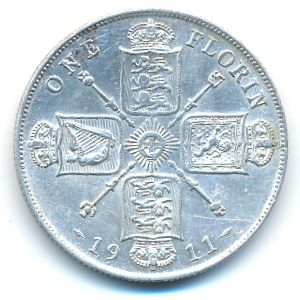 Great Britain, 1 florin, 1911
