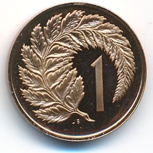 New Zealand, 1 cent, 1974