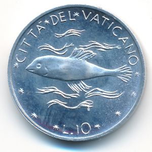 Ватикан, 10 лир (1971 г.)