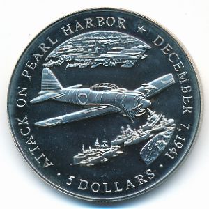 Liberia, 5 dollars, 2000