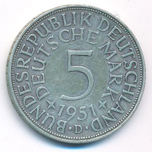 ФРГ, 5 марок (1951 г.)