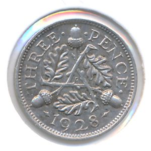 Great Britain, 3 pence, 1928