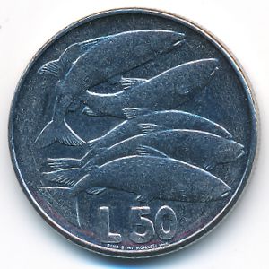 San Marino, 50 lire, 1975