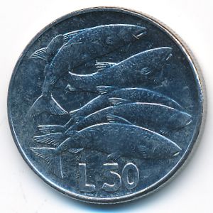 San Marino, 50 lire, 1975