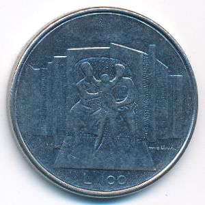San Marino, 100 lire, 1976