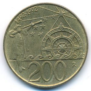 Сан-Марино, 200 лир (1992 г.)
