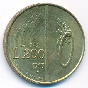 Сан-Марино, 200 лир (1993 г.)