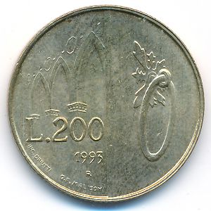 Сан-Марино, 200 лир (1993 г.)