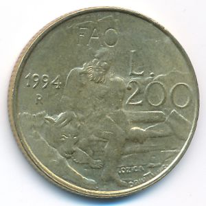 Сан-Марино, 200 лир (1994 г.)