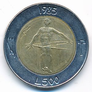 San Marino, 500 lire, 1985