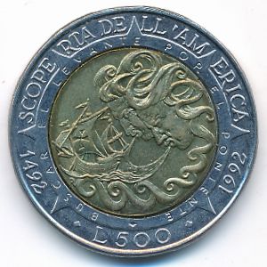 Сан-Марино, 500 лир (1992 г.)