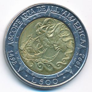 Сан-Марино, 500 лир (1992 г.)